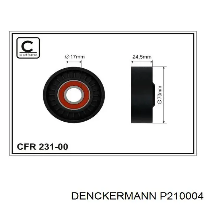 Купити P210004 Denckermann Натяжний ролик
