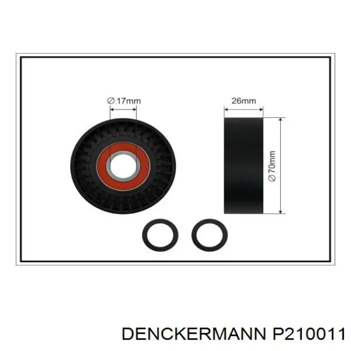 Ролик натягувача приводного ременя P210011 Denckermann