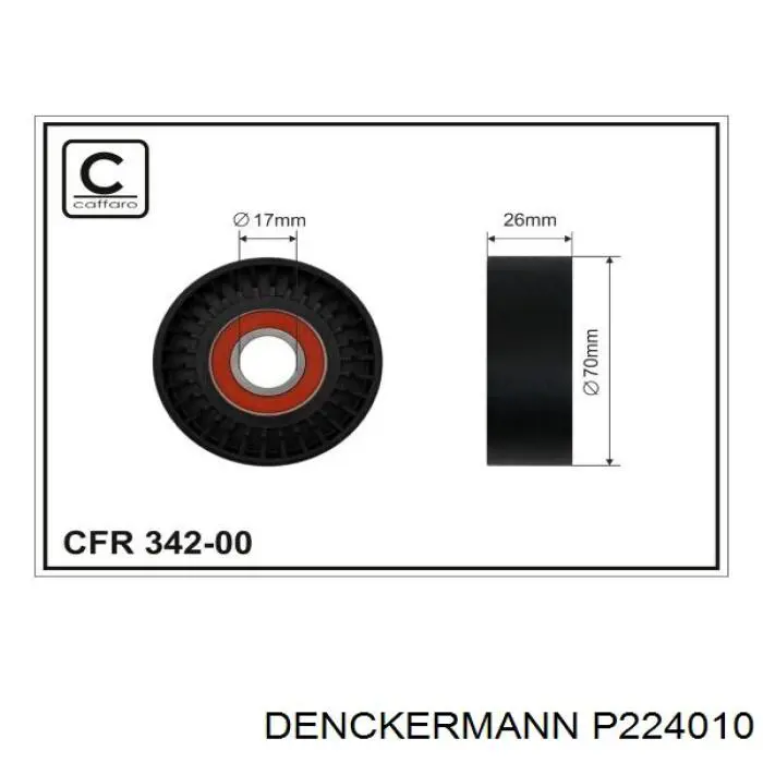 Купити P224010 Denckermann Натягувач приводного ременя
