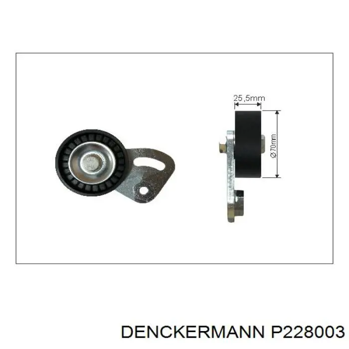 P228003 Denckermann ролик натягувача приводного ременя