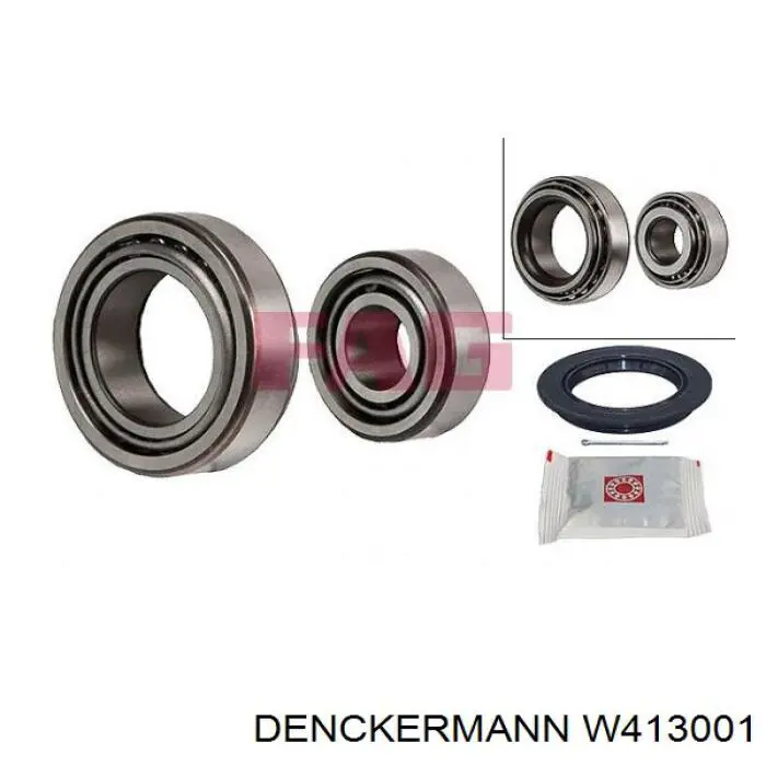 Купити W413001 Denckermann Підшипник маточини передньої/задньої