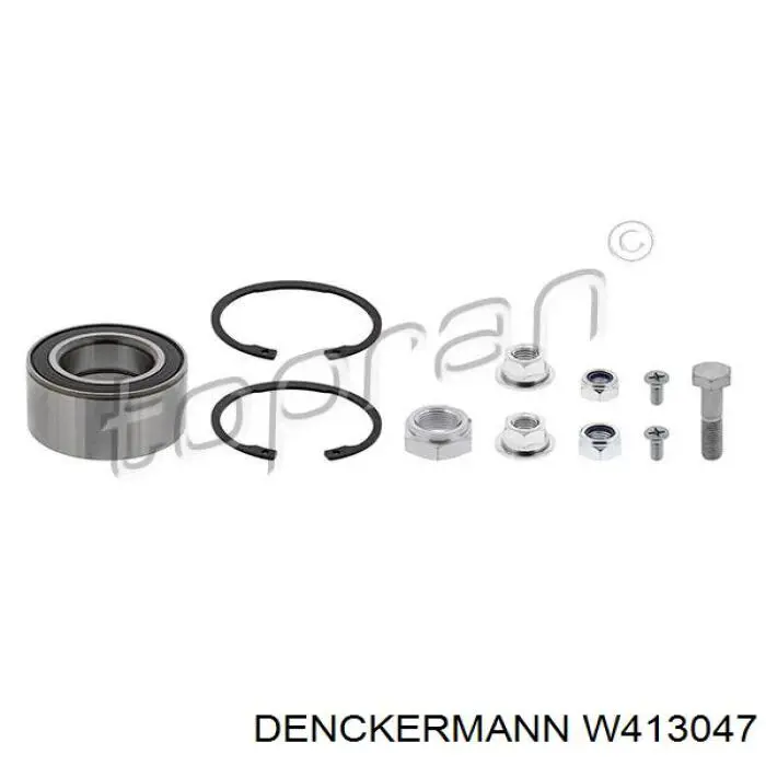 Комплект підшипник маточини передньої Denckermann W413047 ціна, від 14.73 USD