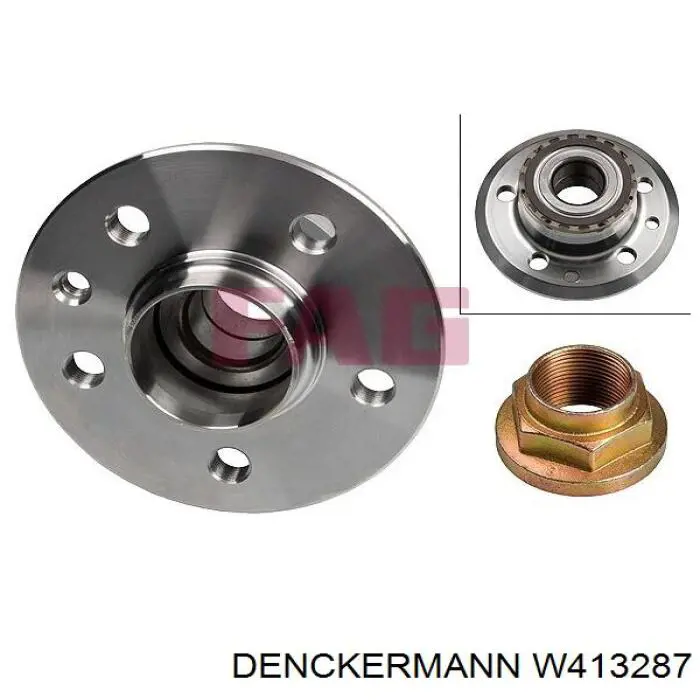 Купити W413287 Denckermann Підшипник маточини передньої/задньої
