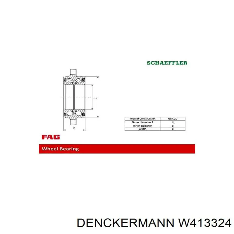 Підшипник маточини Denckermann W413324