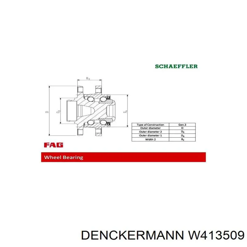 Купити W413509 Denckermann Маточини передніх коліс