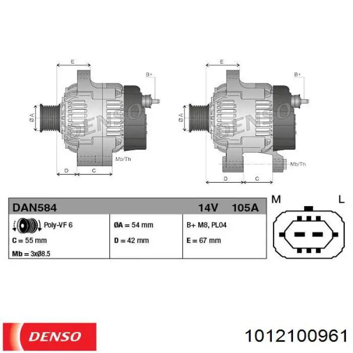 1012100961 Denso 