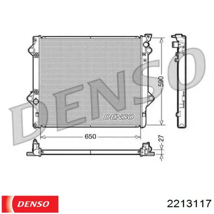 2213117 Denso Радіатор охолодження двигуна