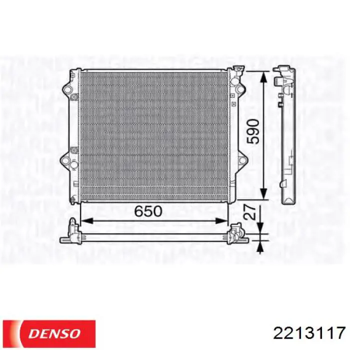 Радіатор основний Denso 2213117 ціна, від 99.51 USD