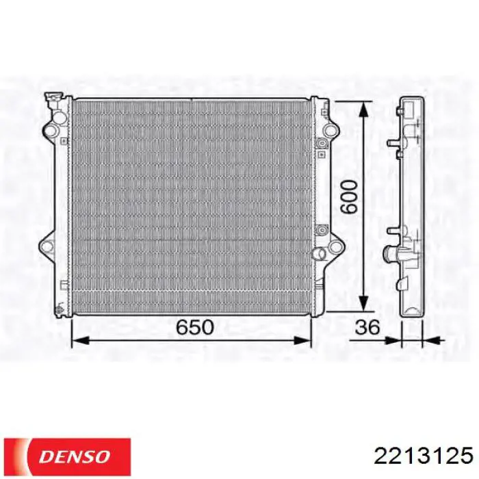 Купити 2213125 Denso Радіатор двигуна