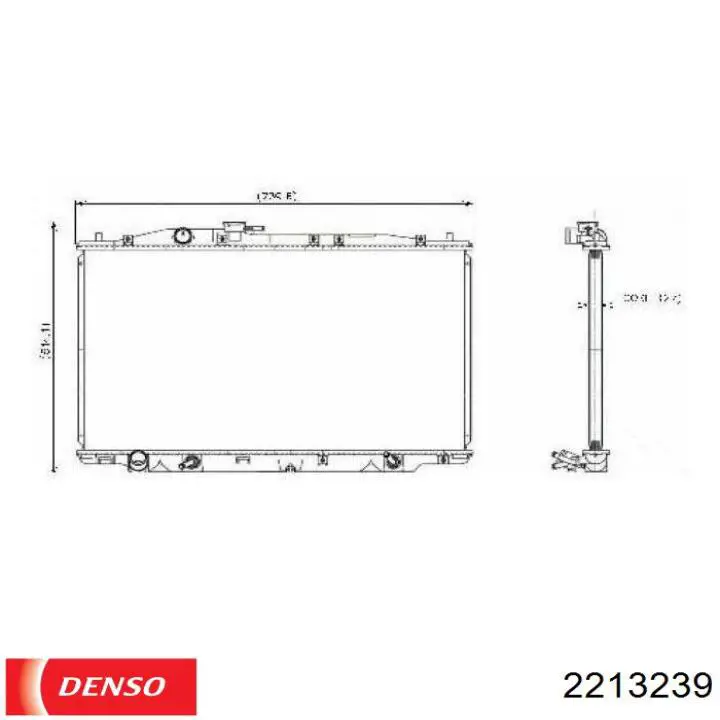 2213239 Denso Радіатор охолодження двигуна