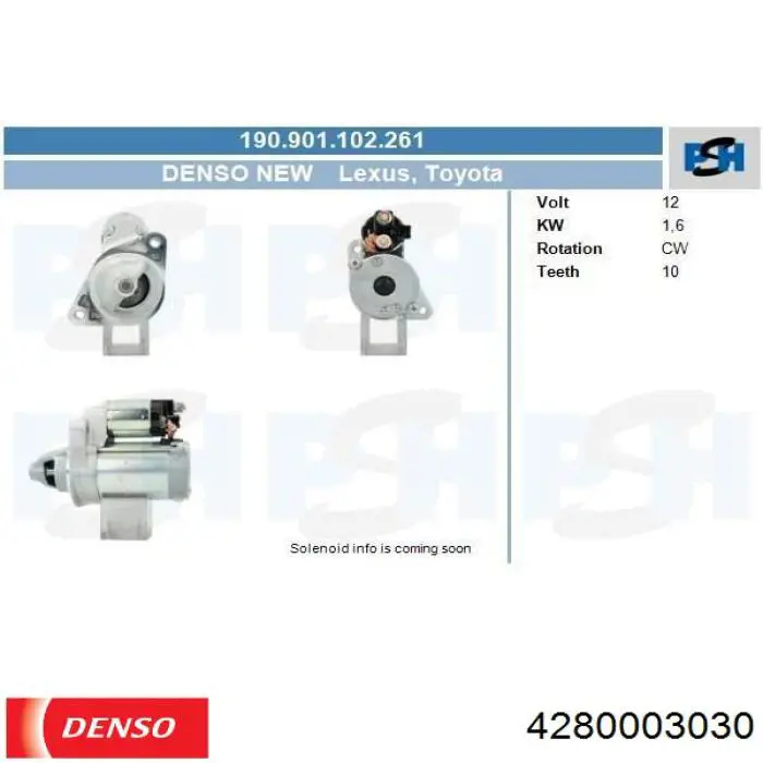 4280003030 Denso Стартер двигуна