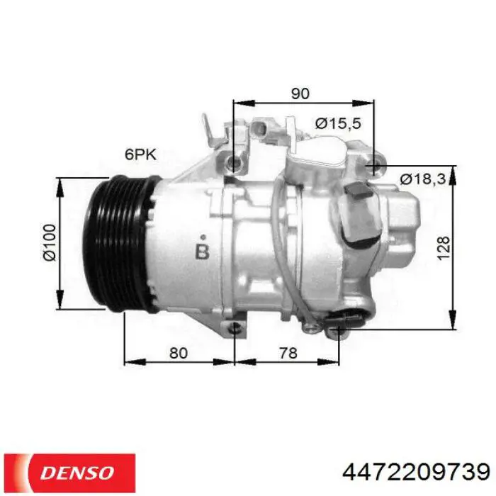 Компресор системи кондиціювання Denso 4472209739 ціна, від 245.74 USD