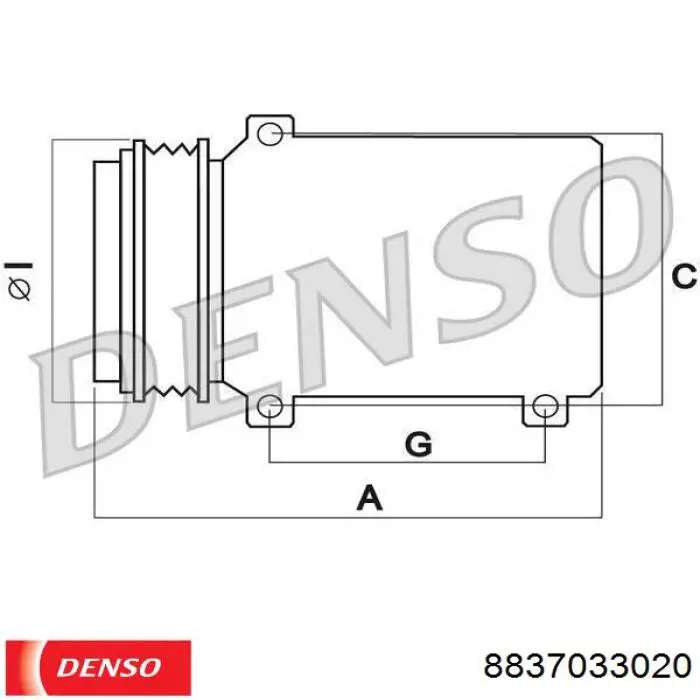 Компресор кондиціонера 8837033030 Denso