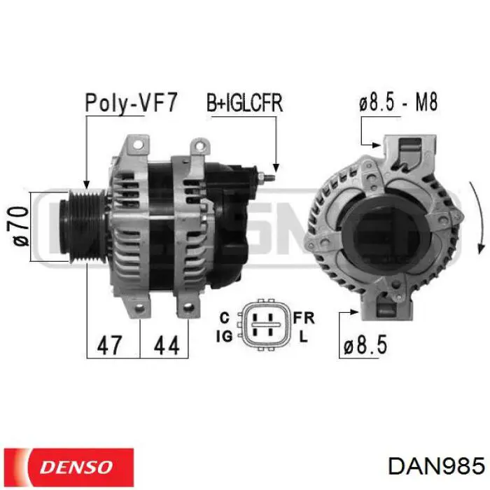 Генератор A6079DENSO AS/Auto Storm