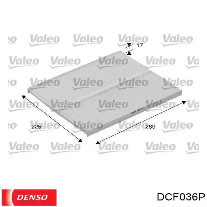 DCF036P Denso Внутрішньосалонний фільтр