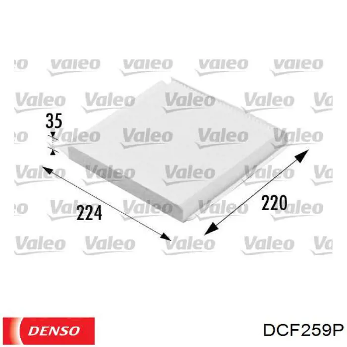 Фільтр повітряний обігрівача Denso DCF259P ціна, від 4.85 USD