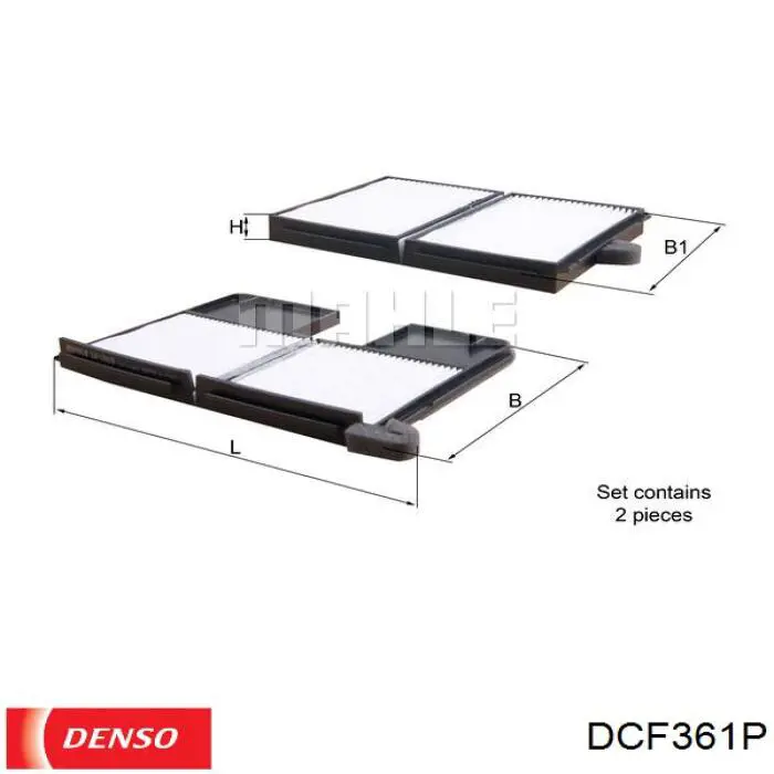 DCF361P Denso Внутрішньосалонний фільтр