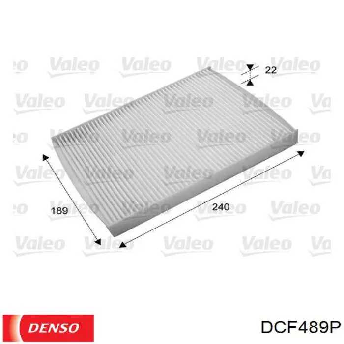 DCF489P Denso фільтр салону