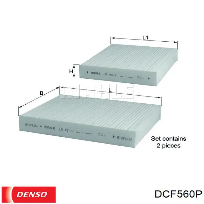DCF560P Denso Внутрішньосалонний фільтр