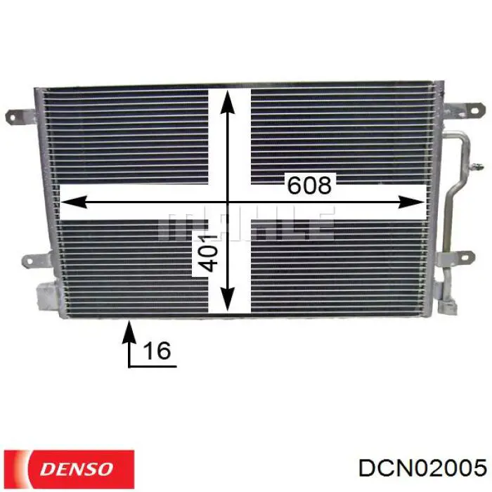 Купити DCN02005 Denso Радіатор системи охолодження кондиціонера