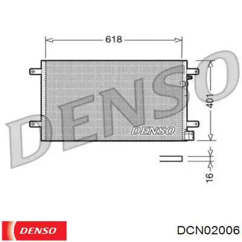 DCN02006 Denso радіатор кондиціонера