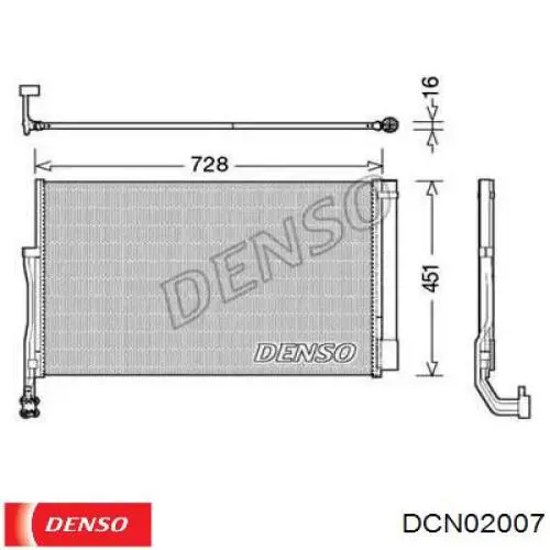 Купити DCN02007 Denso Радіатор системи охолодження кондиціонера