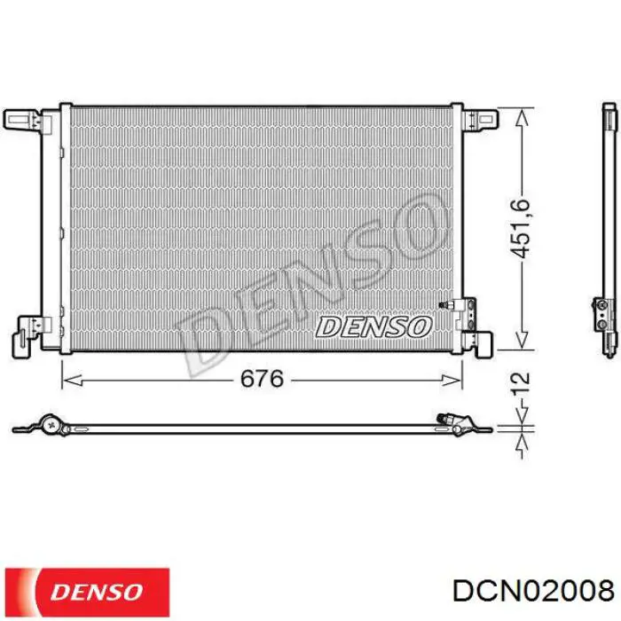 Конденсатор кондиціонера Denso DCN02008 ціна, від 92.71 USD