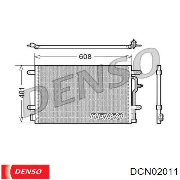 DCN02011 Denso радіатор кондиціонера