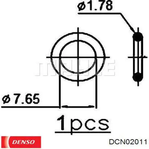 Купити DCN02011 Denso Радіатор системи охолодження кондиціонера