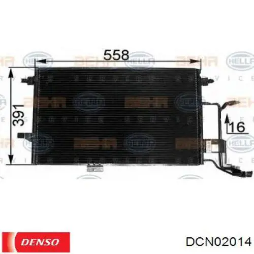 DCN02014 Denso радіатор кондиціонера
