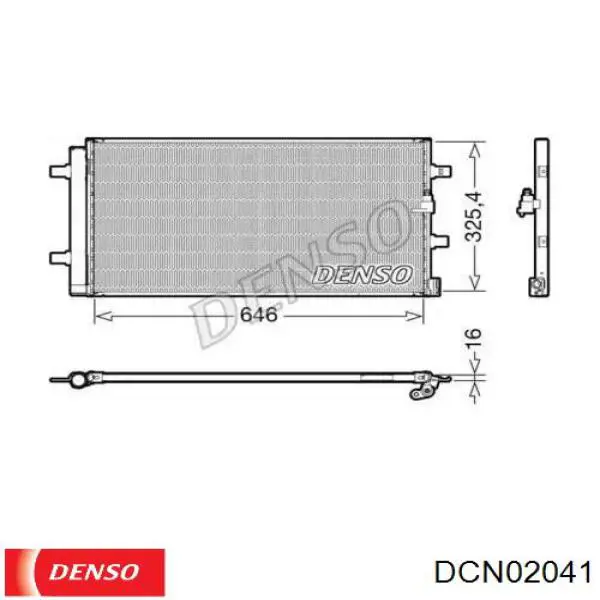 DCN02041 Denso радіатор кондиціонера
