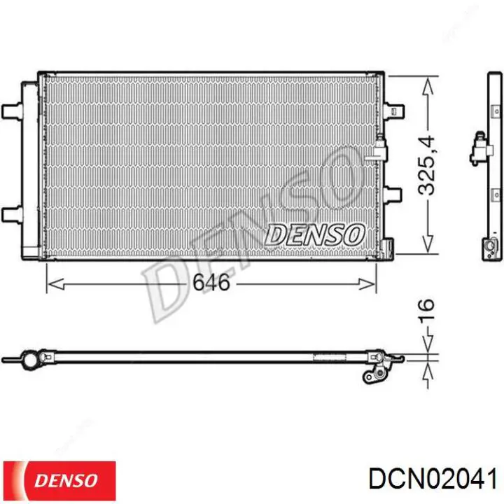 Конденсатор кондиціонера Denso DCN02041 ціна, від 61.30 USD