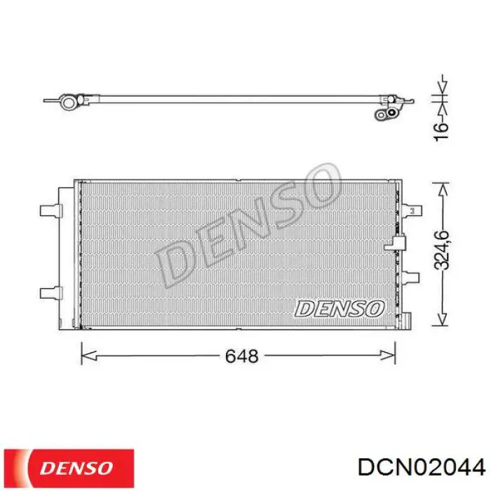 Радіатор кондиціонера DCN02044 Denso