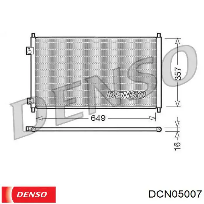Радіатор кондиціонера DCN05007 Denso