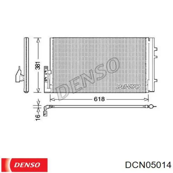 Радіатор кондиціонера DCN05014 Denso