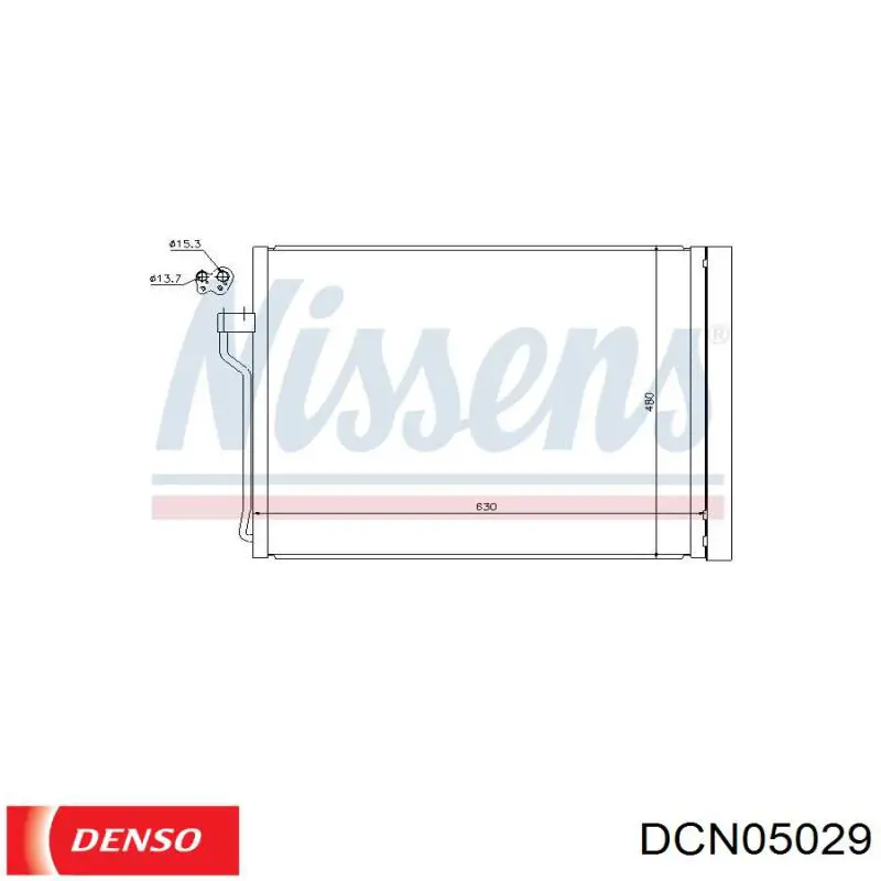 DCN05029 Denso радіатор кондиціонера