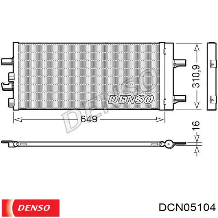 Конденсатор кондиціонера Denso DCN05104 ціна, від 139.43 USD