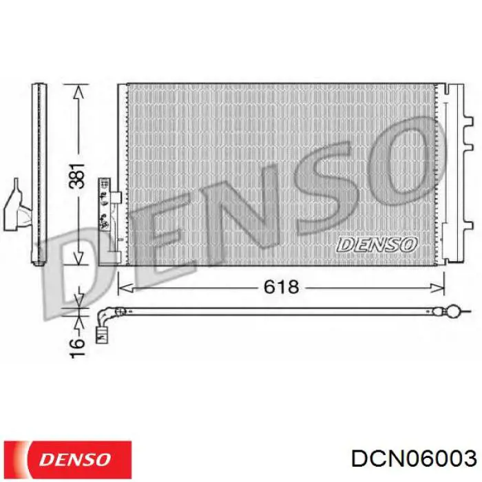 Купити DCN06003 Denso Радіатор системи охолодження кондиціонера