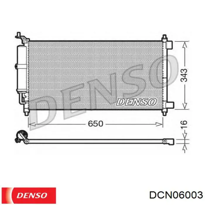 Радіатор кондиціонера DCN06003 Denso