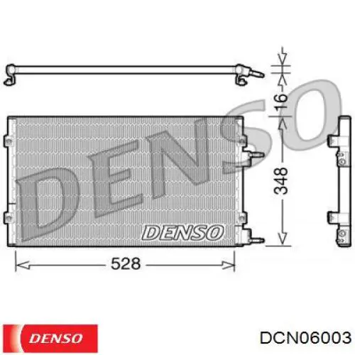 Радіатор кондиціонера DCN06003 Denso