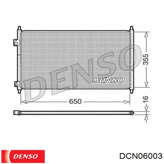 Конденсатор кондиціонера Denso DCN06003 ціна, від 221.89 USD