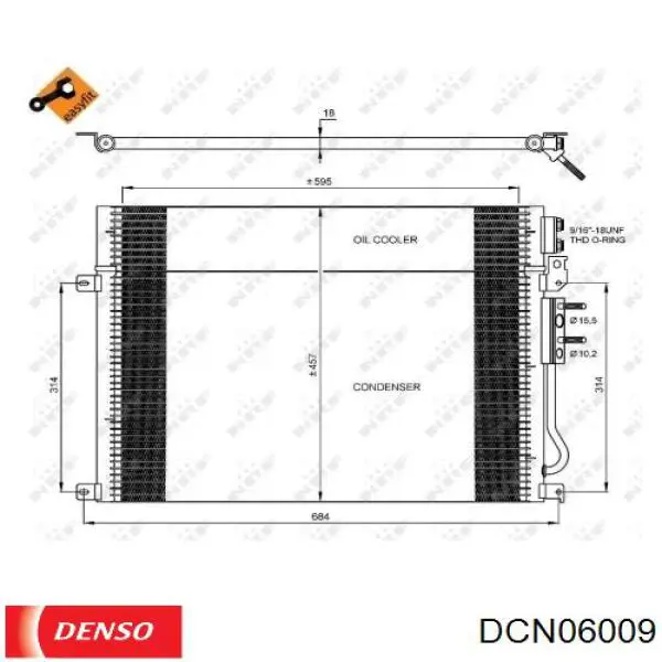 Купити DCN06009 Denso Радіатор системи охолодження кондиціонера