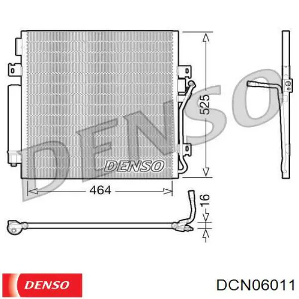 Купити DCN06011 Denso Радіатор системи охолодження кондиціонера