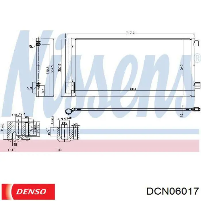 Конденсатор кондиціонера Chrysler 51959836 ціна, від 107.35 USD