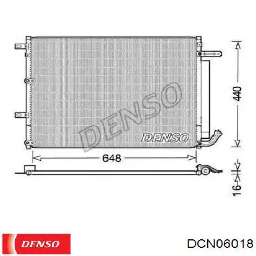 Радіатор кондиціонера DCN06018 Denso