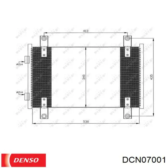 DCN07001 Denso радіатор кондиціонера