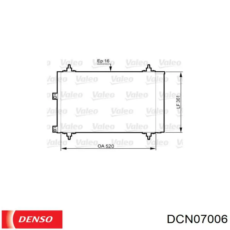 Купити DCN07006 Denso Радіатор системи охолодження кондиціонера
