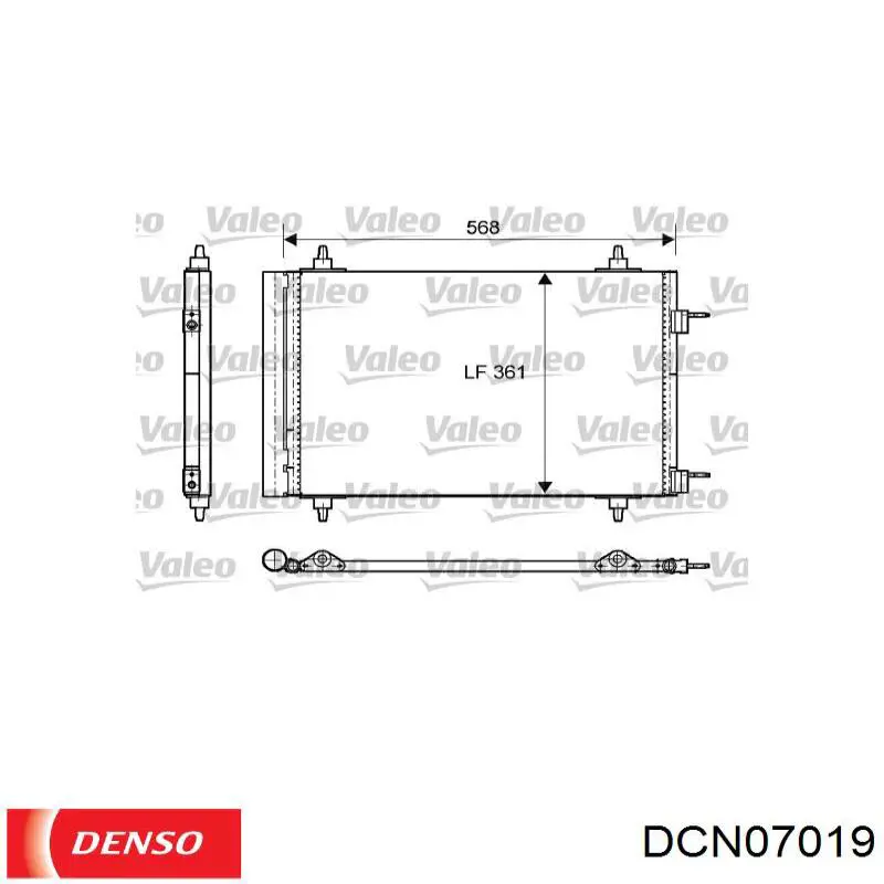 Конденсатор кондиціонера Denso DCN07019 ціна, від 68.69 USD