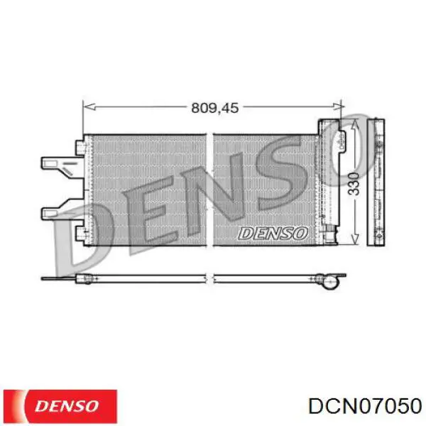 Радіатор кондиціонера DCN07050 Denso