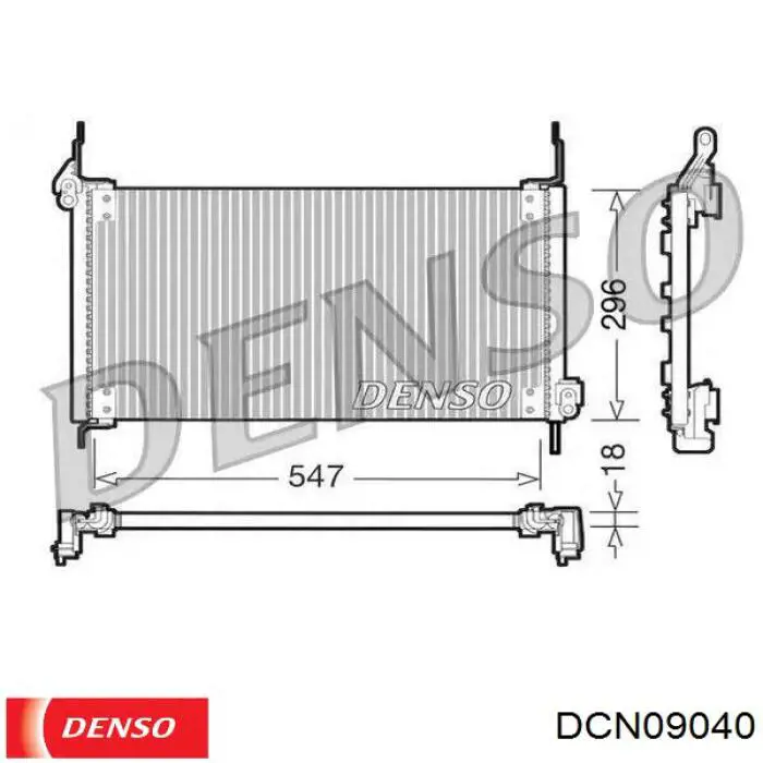 DCN09040 Denso радіатор кондиціонера